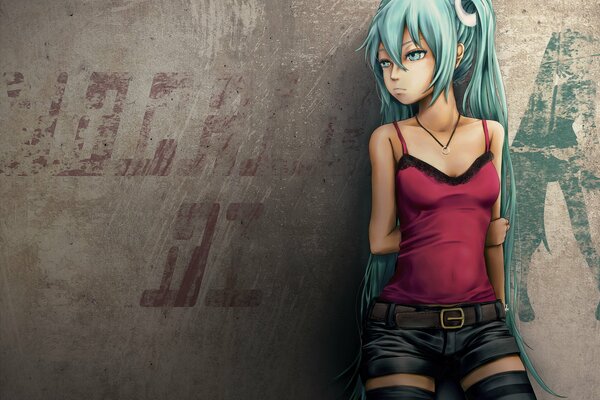 Anime girl hatsune miku