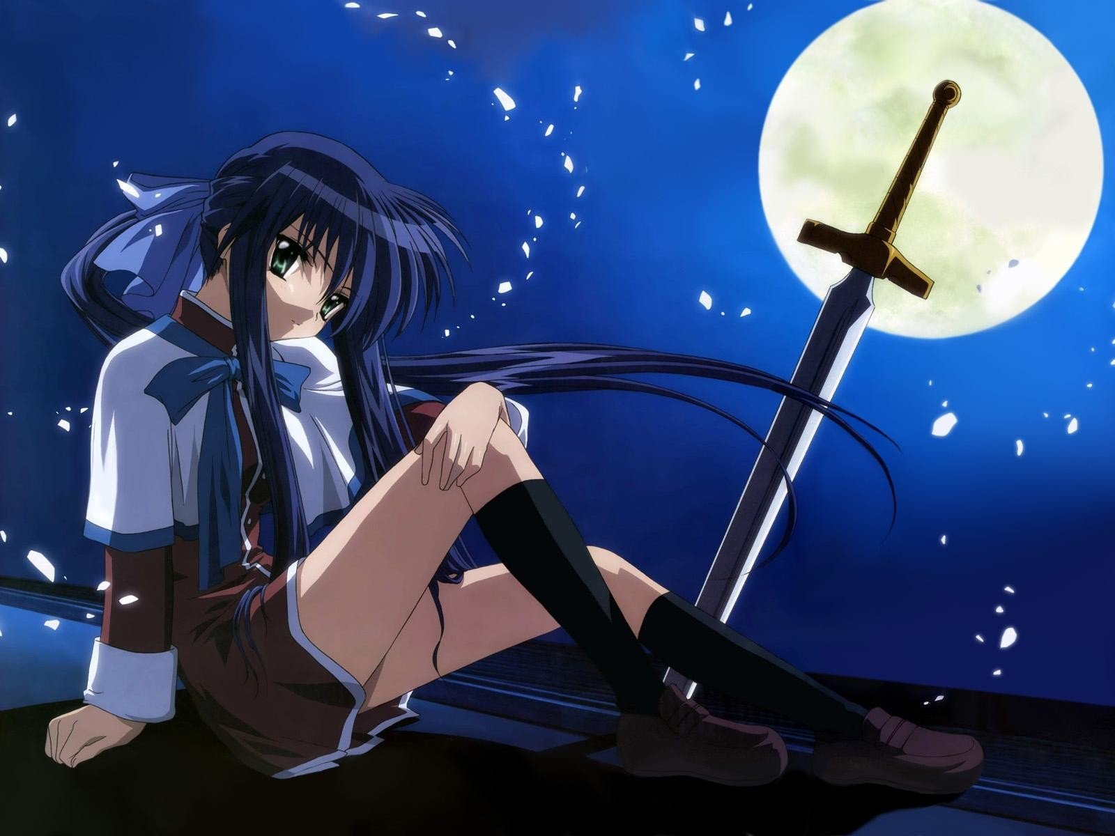 luna luz espada chica anime