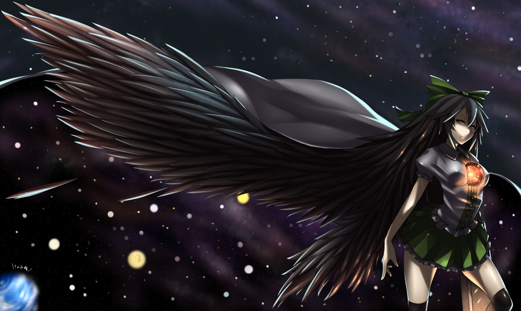 reiuji utsuho touhou alas ángel