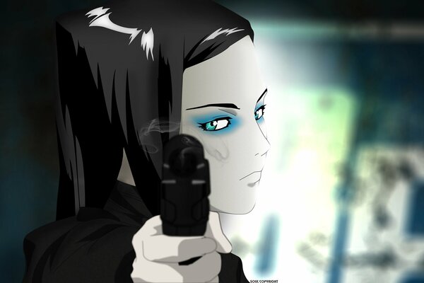 Ergo proxy, re - l mayer pistol in hand