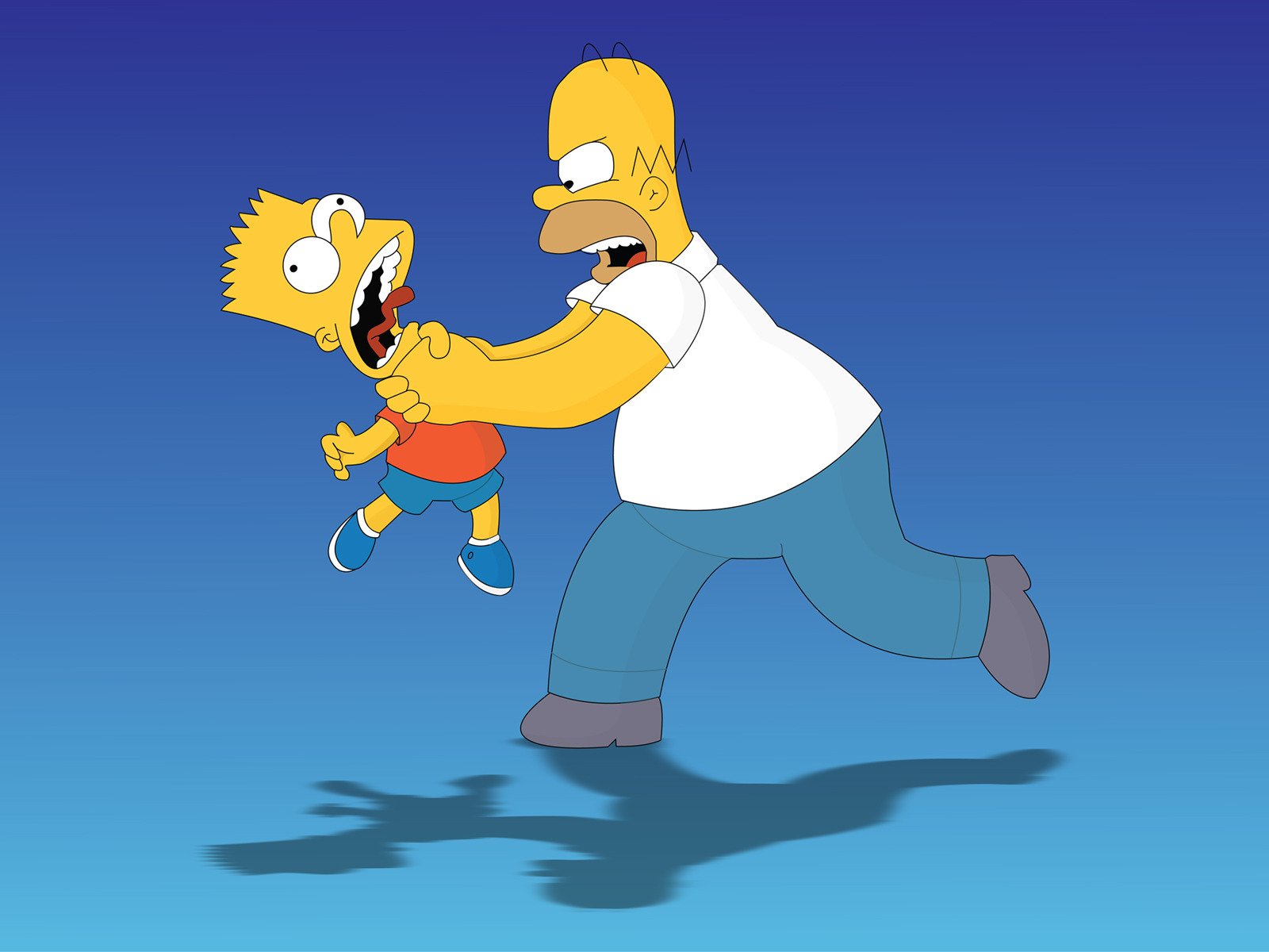 cartone animato i simpson bart homer blu situazione