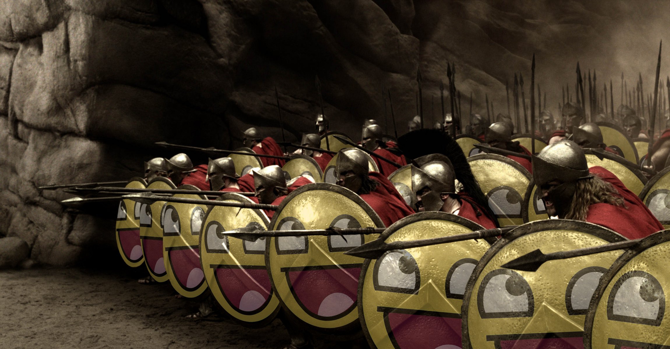 300 spartani guerrieri scudi lance emoticon