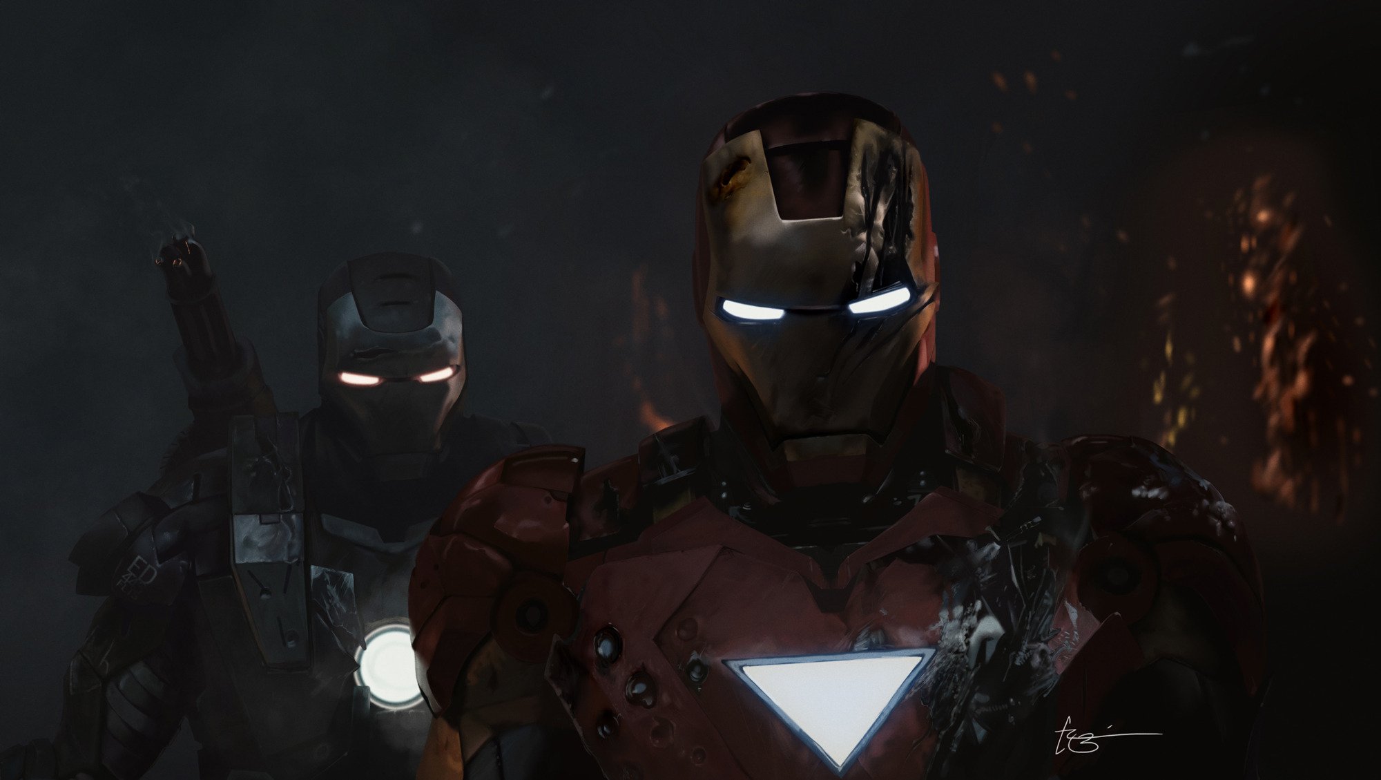 iron man and his war machine iron man war