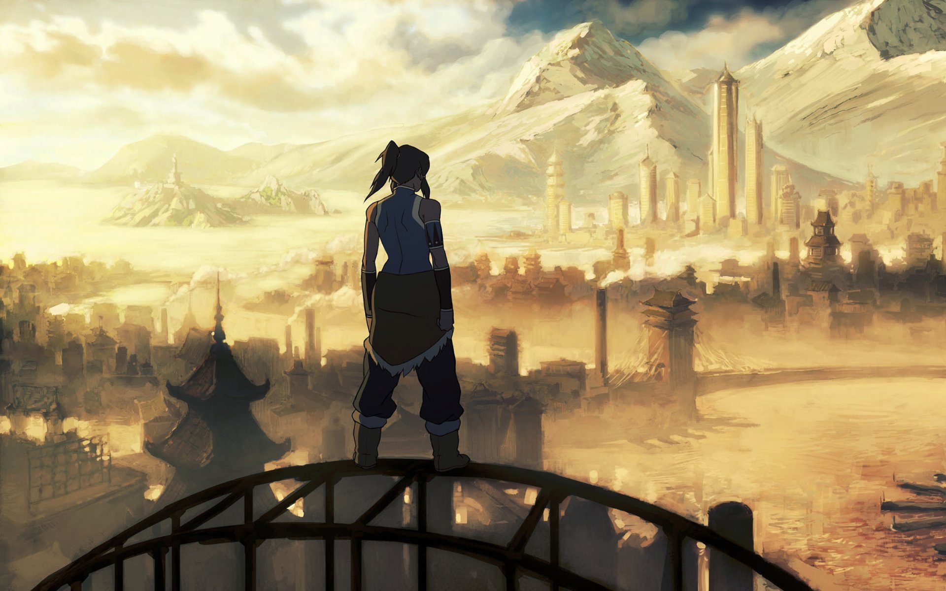 animierte serie avatar die legende von korra berge fluss stadt