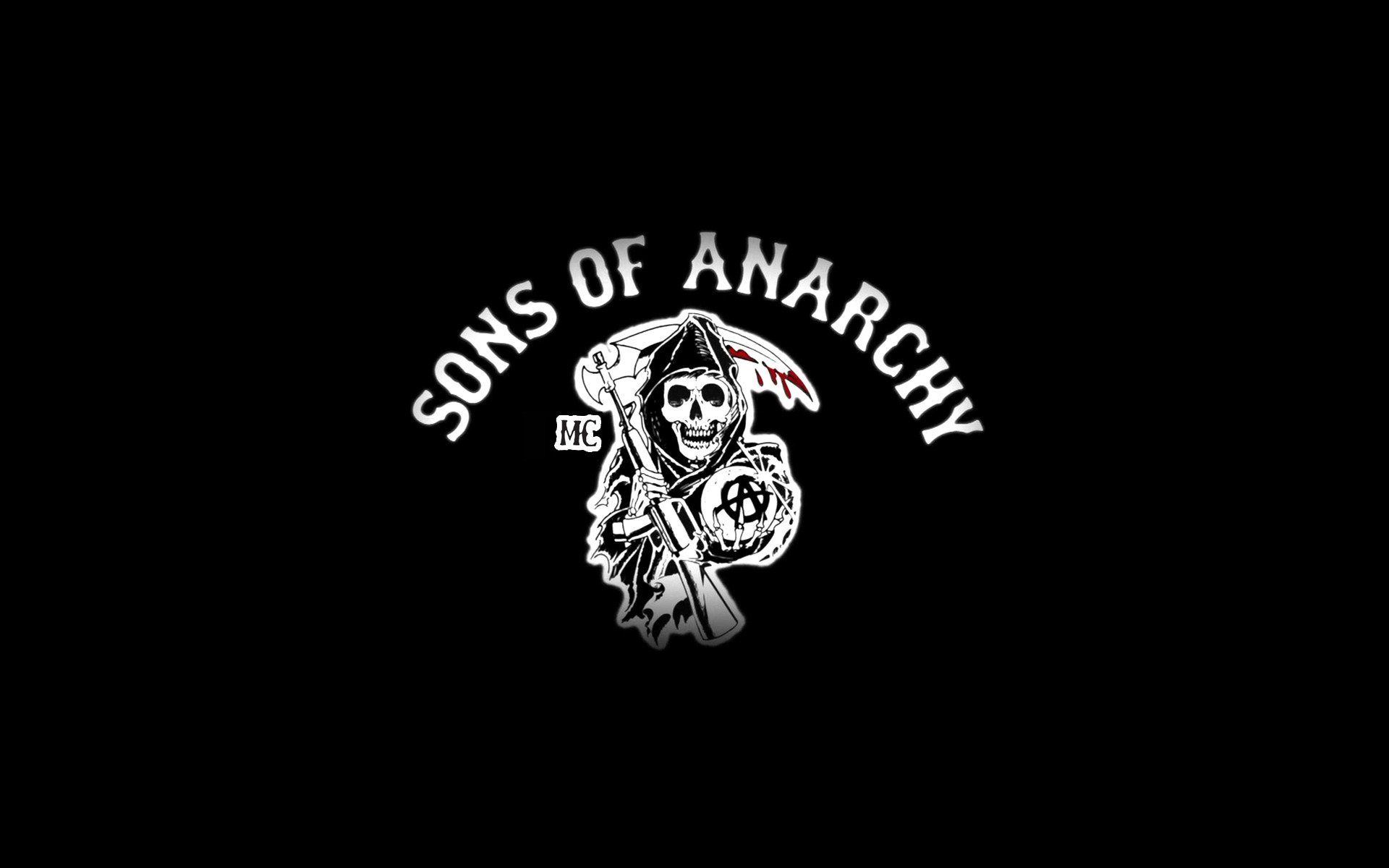 synowie anarchii serial logo śmierć broń warkocz