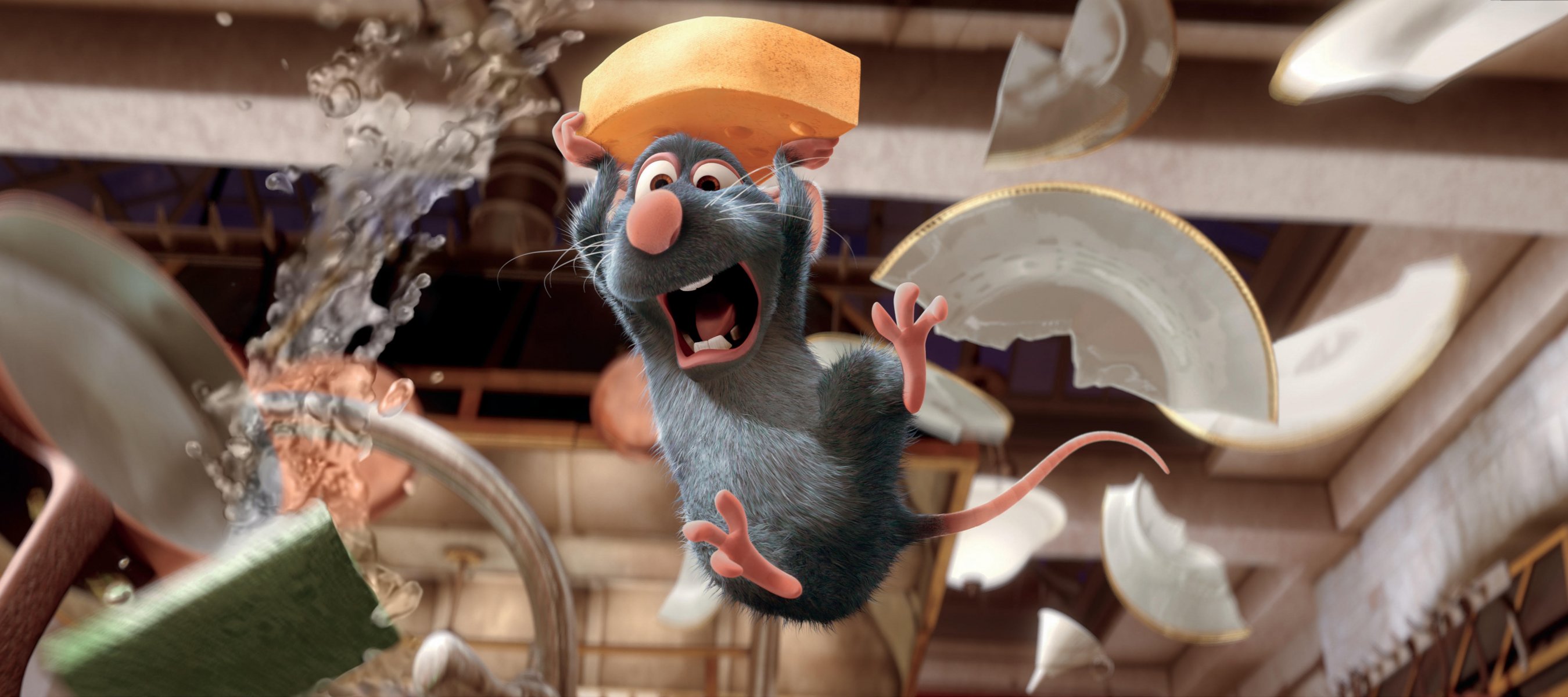 cartoon ratatouille maus zerbrochene teller