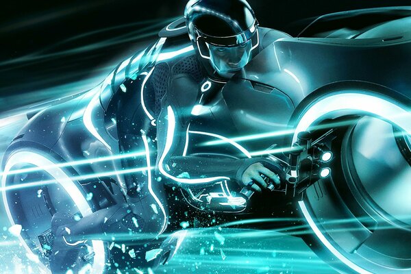 Foto di elettroni per il film Tron