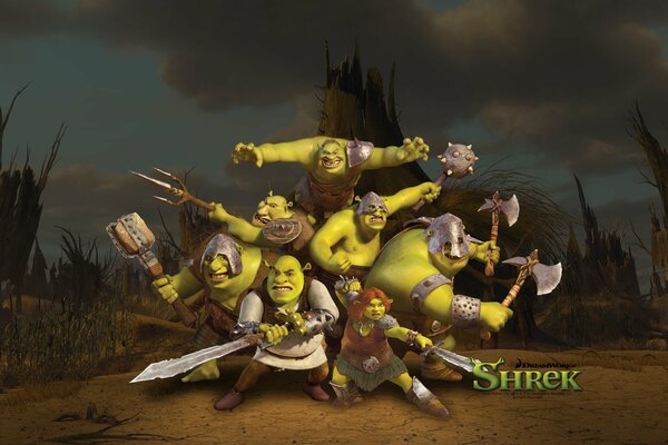 Shrek and his green gang