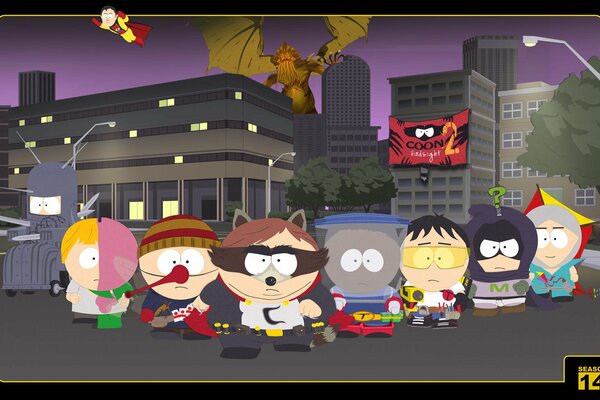 Characters of the Young Park in Halloween costumes