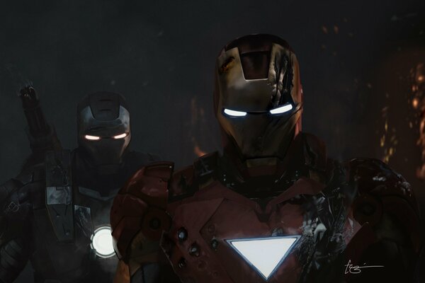 Iron Man and his war Machine