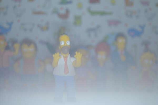 Dessin animé adulte Simpsons dans le brouillard