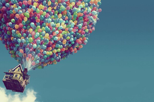 A million balloons are lifted into the air