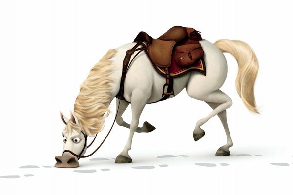 The horse from the cartoon Rapunzel