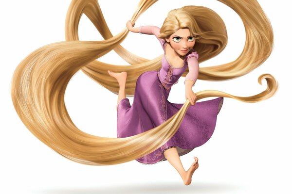 Rapunzel is a girl with long hair