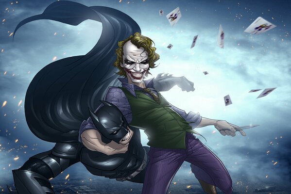 Art Batman vs Joker