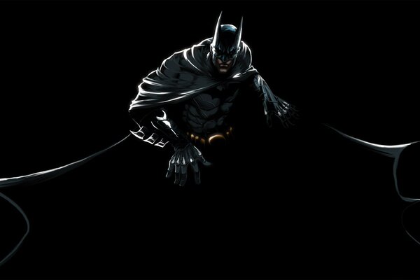 The Dark Knight Batman on a black background