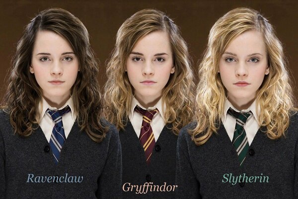 Alumnas de la Facultad Gryphindors en la película de Harry Potter