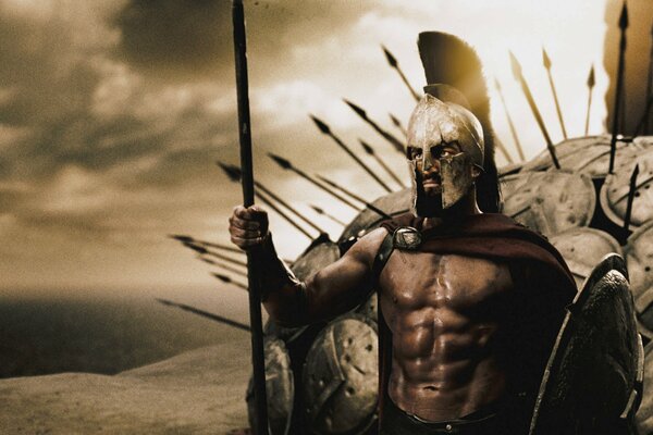 A shot from the movie 300 Spartans 