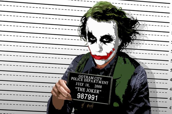 Heath Ledger jako Joker w Mrocznym rycerzu 