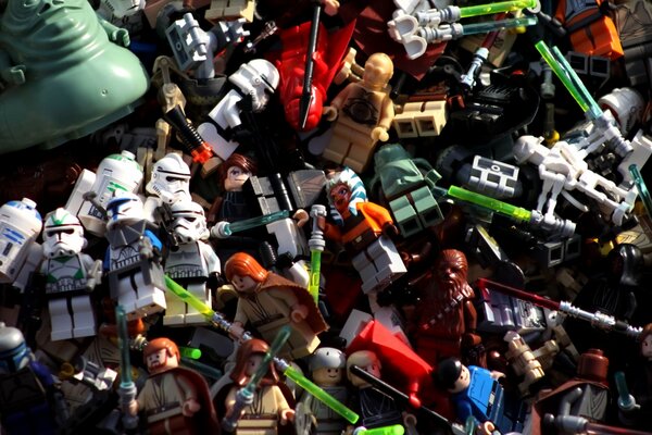 Toys from the movie Star Wars