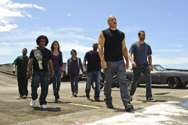 Vin Diesel in the movie Fast and Furious 5