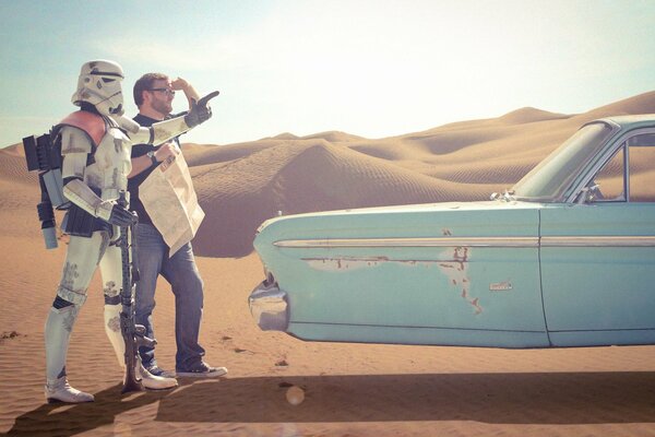 Guerrieri stellari nel deserto