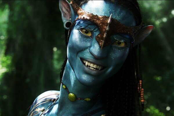 La sonrisa de Neytiri de la serie avatar