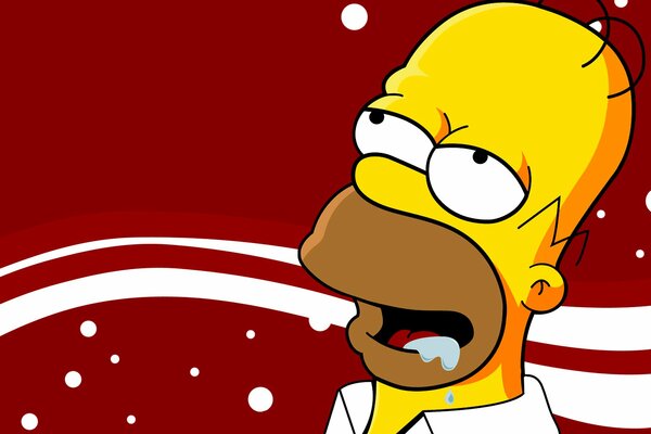 Ein Blick nach oben von Homer von den Simpsons