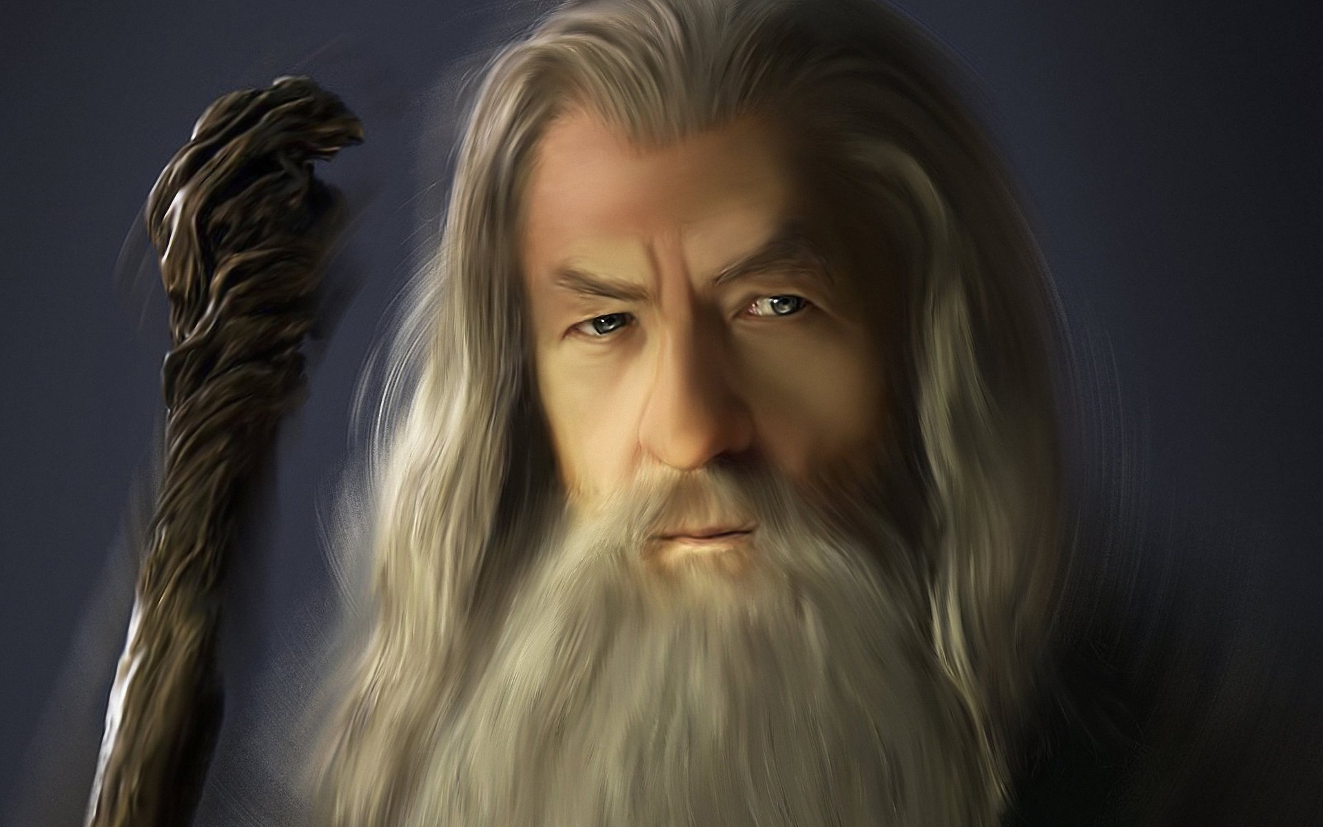 arte gandalf gandalf el señor de los anillos gris mago bastón anciano barba