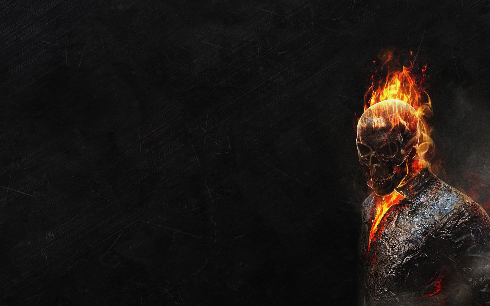 ghost rider ghost rider skeleton fire red dark background