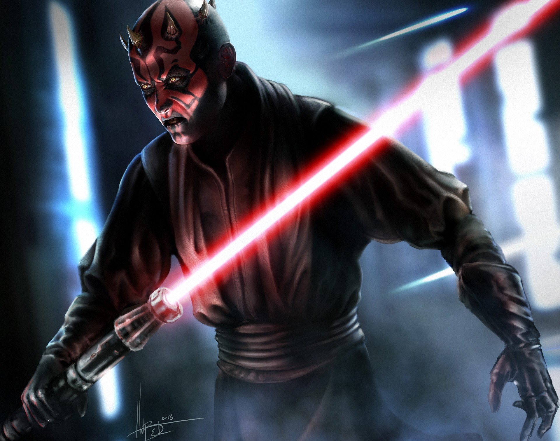 art jedi gwiezdne wojny sith darth maul lord sithów miecz luminous