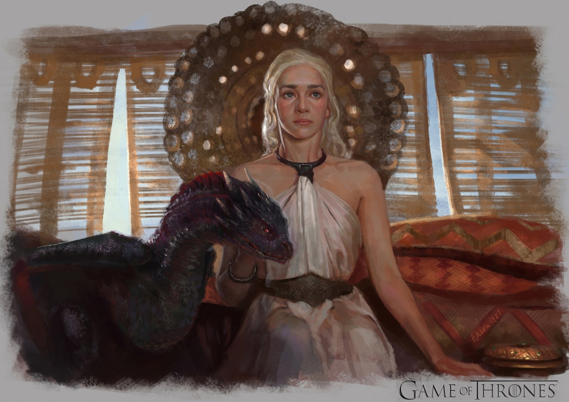 арт игра престолов песнь льда и огонь песнь льда и огня daenerys targaryen девушка дракон