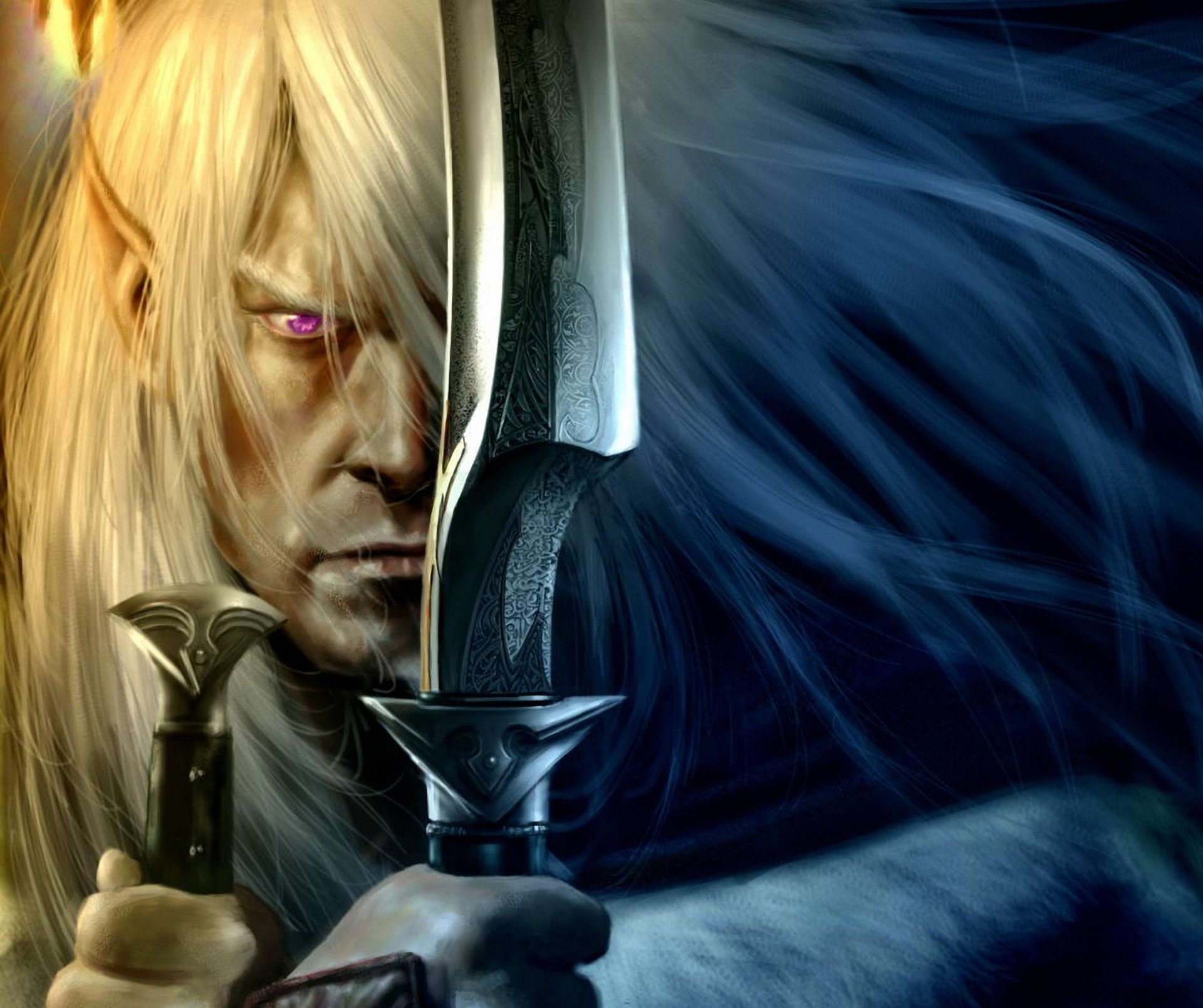 arte drow elfo armas sables robert salvatore elfo oscuro drizzt drizzt a urden dzirt a urden reinos olvidados guerrero cuchillas truco de magia