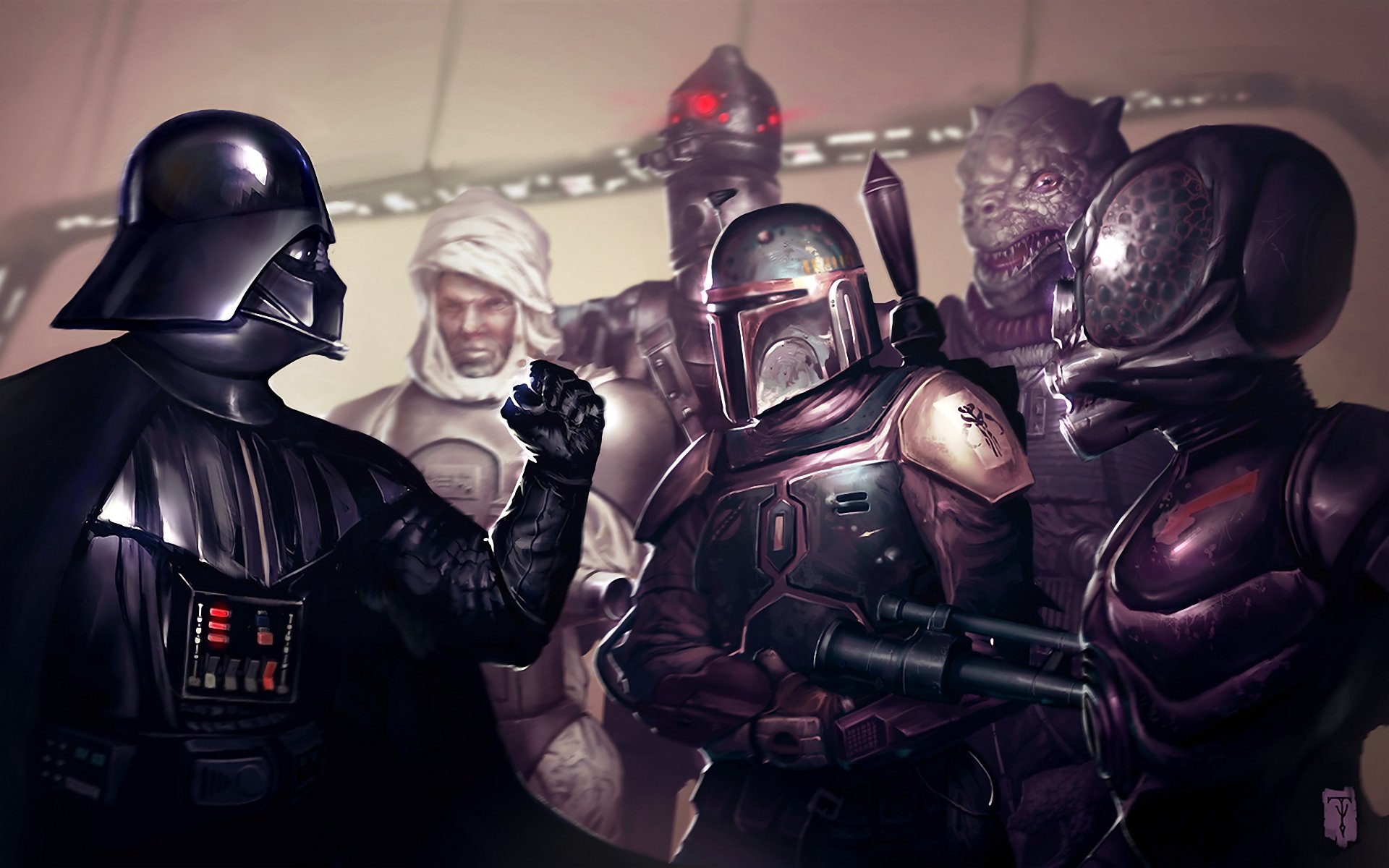 tar wars darth vader mercenaries criminals art