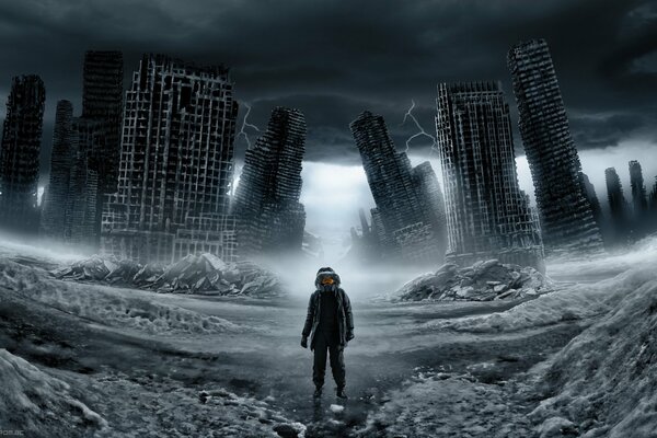 Die düstere apokalyptische Welt der Zukunft