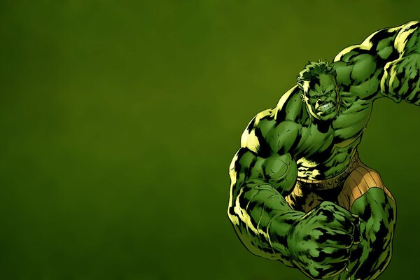L Hulk disegnato è furioso