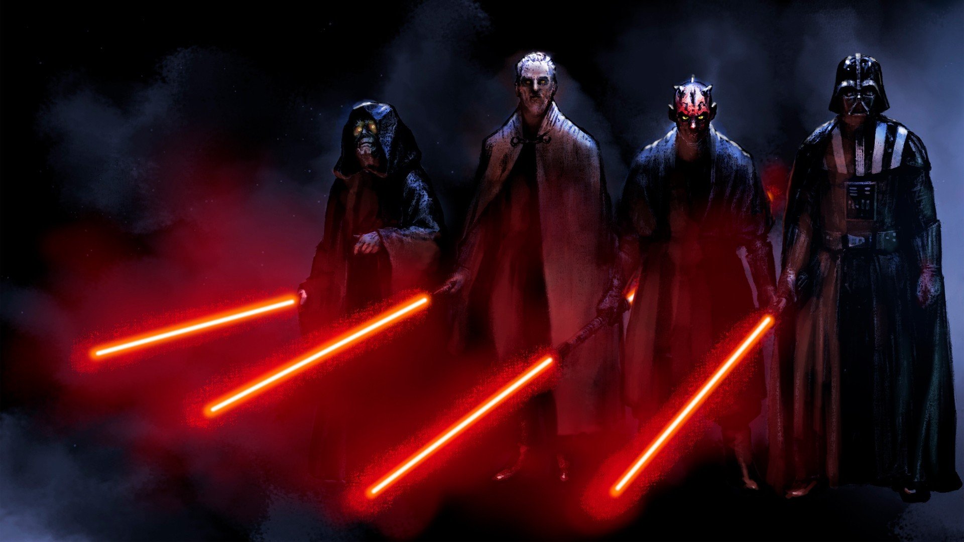 star wars sith dark vador dark maul dark sidious comte dooku