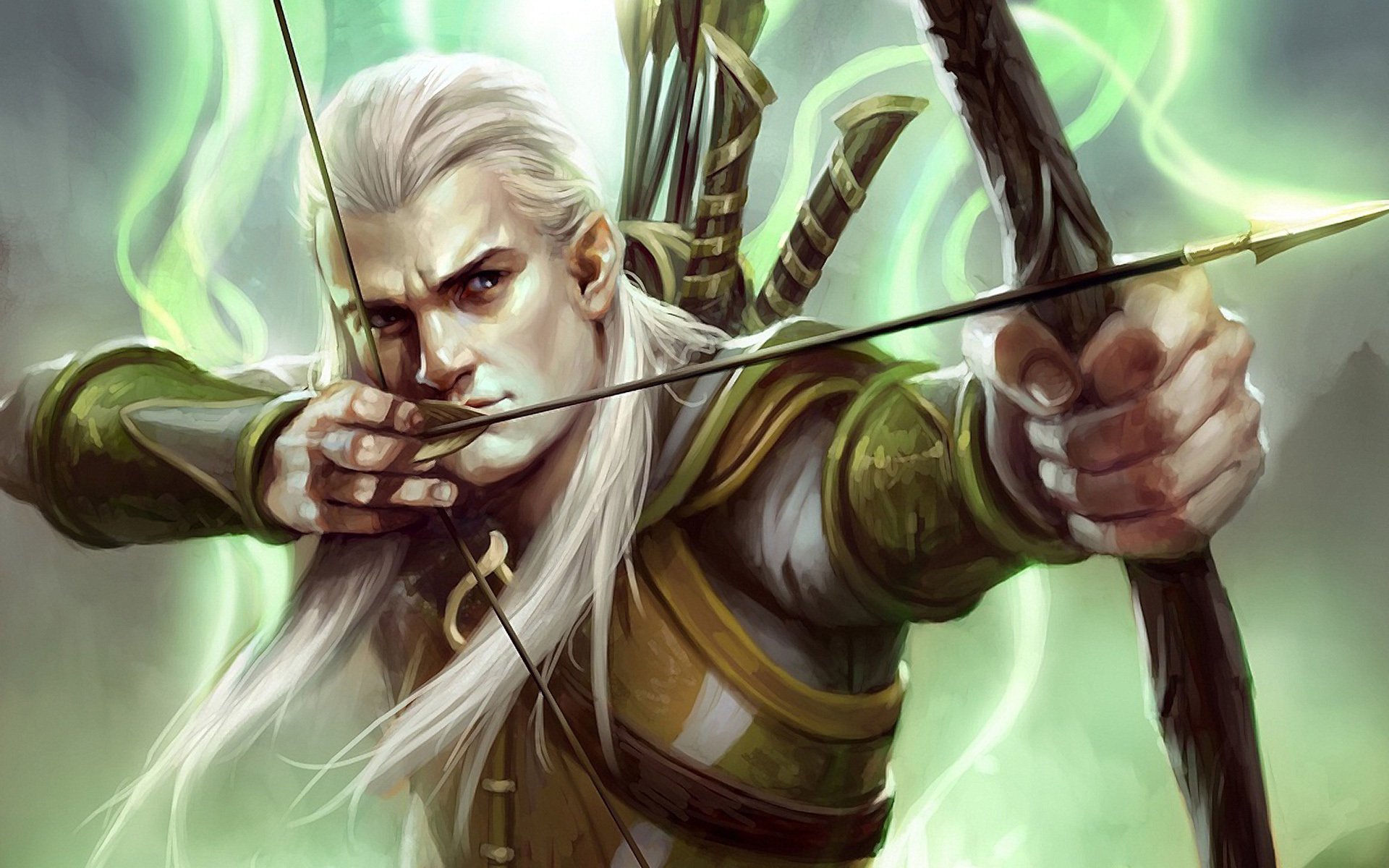 kunst herr der ringe wächter von mittelerde elf legolas bogen