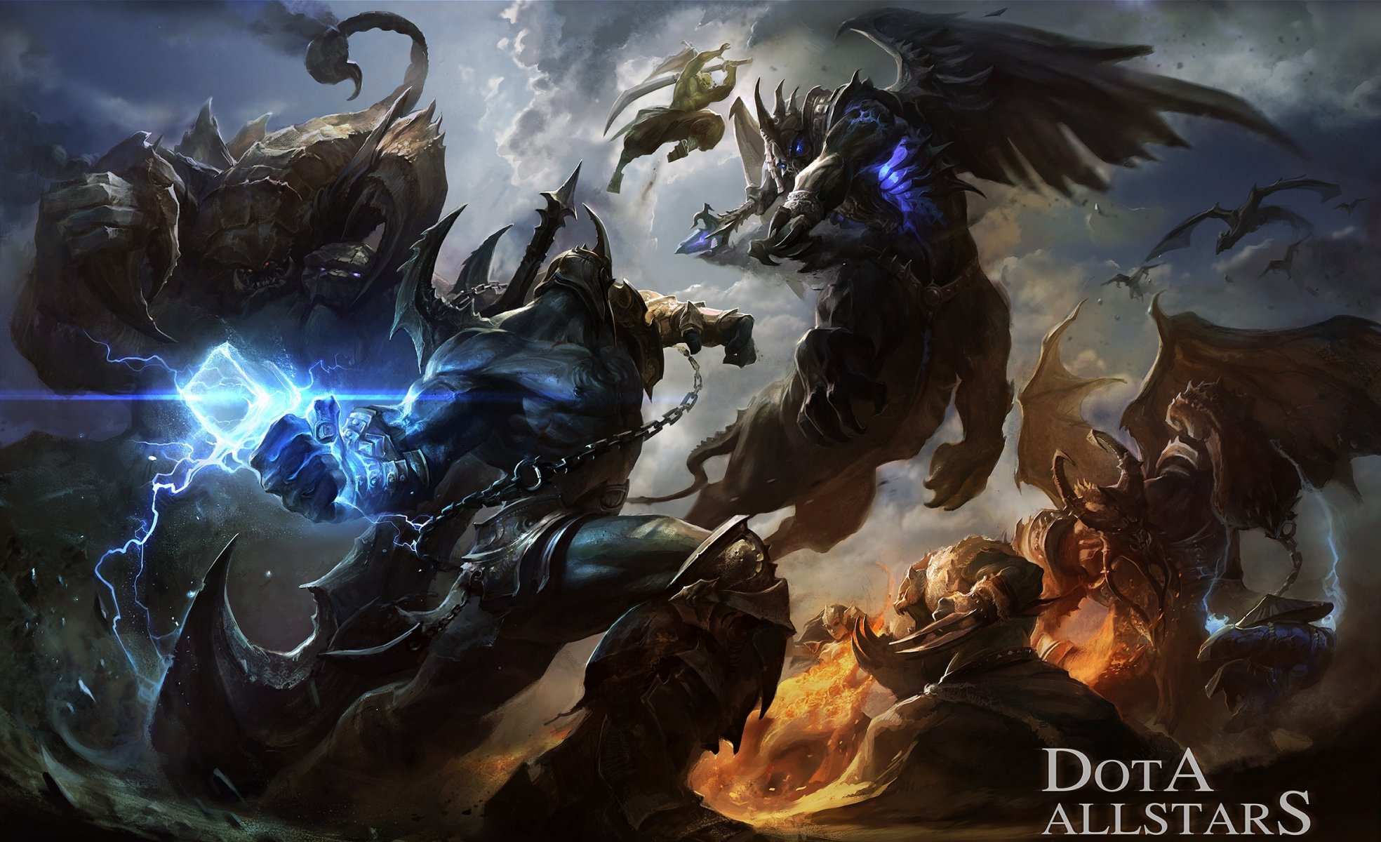 art dota allstars warriors daemons battle