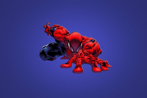 Spider-Man rouge en bleu