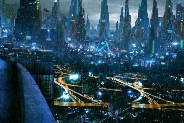 Luci del futuro nella grande città