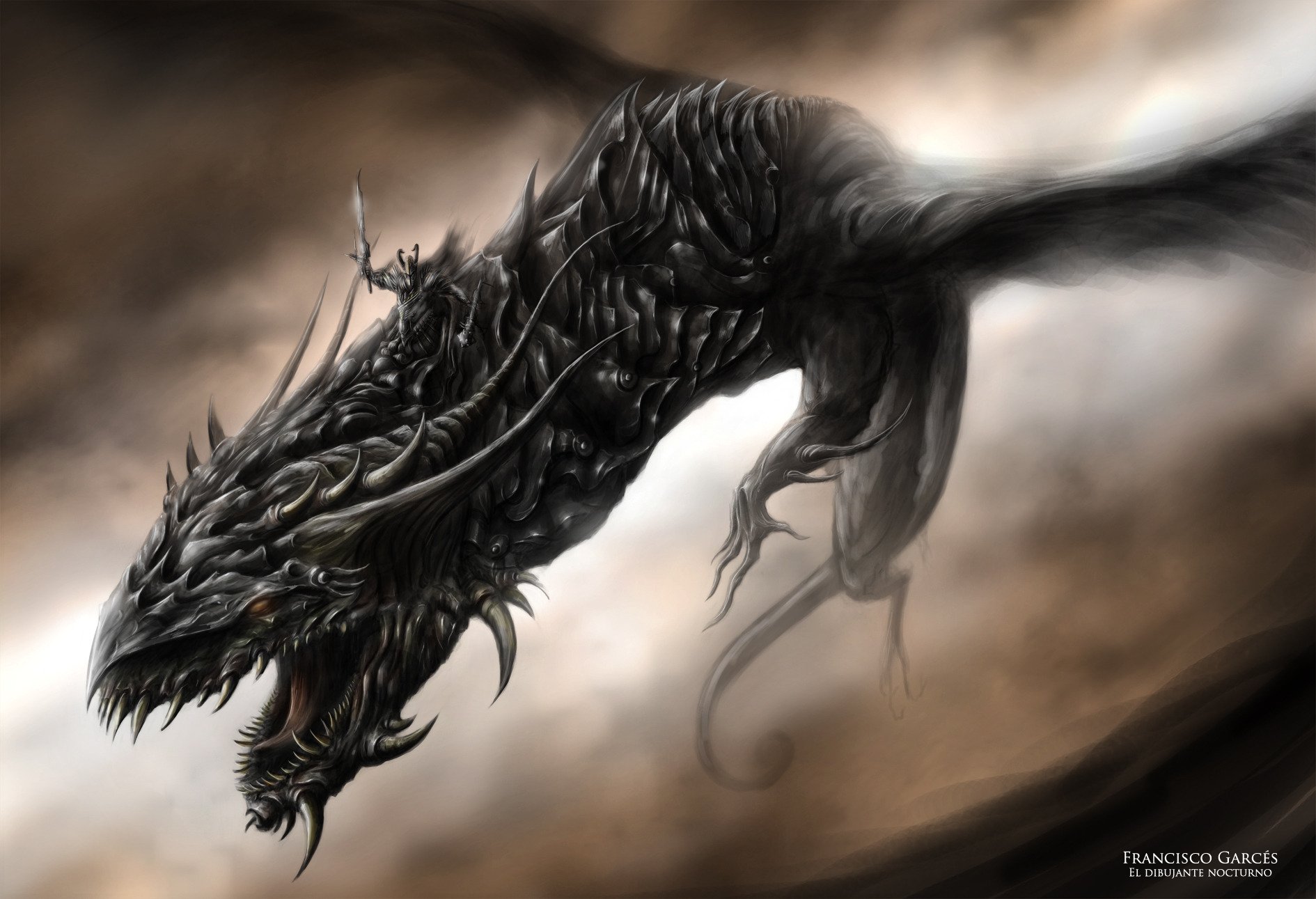 dragon wings monster dark