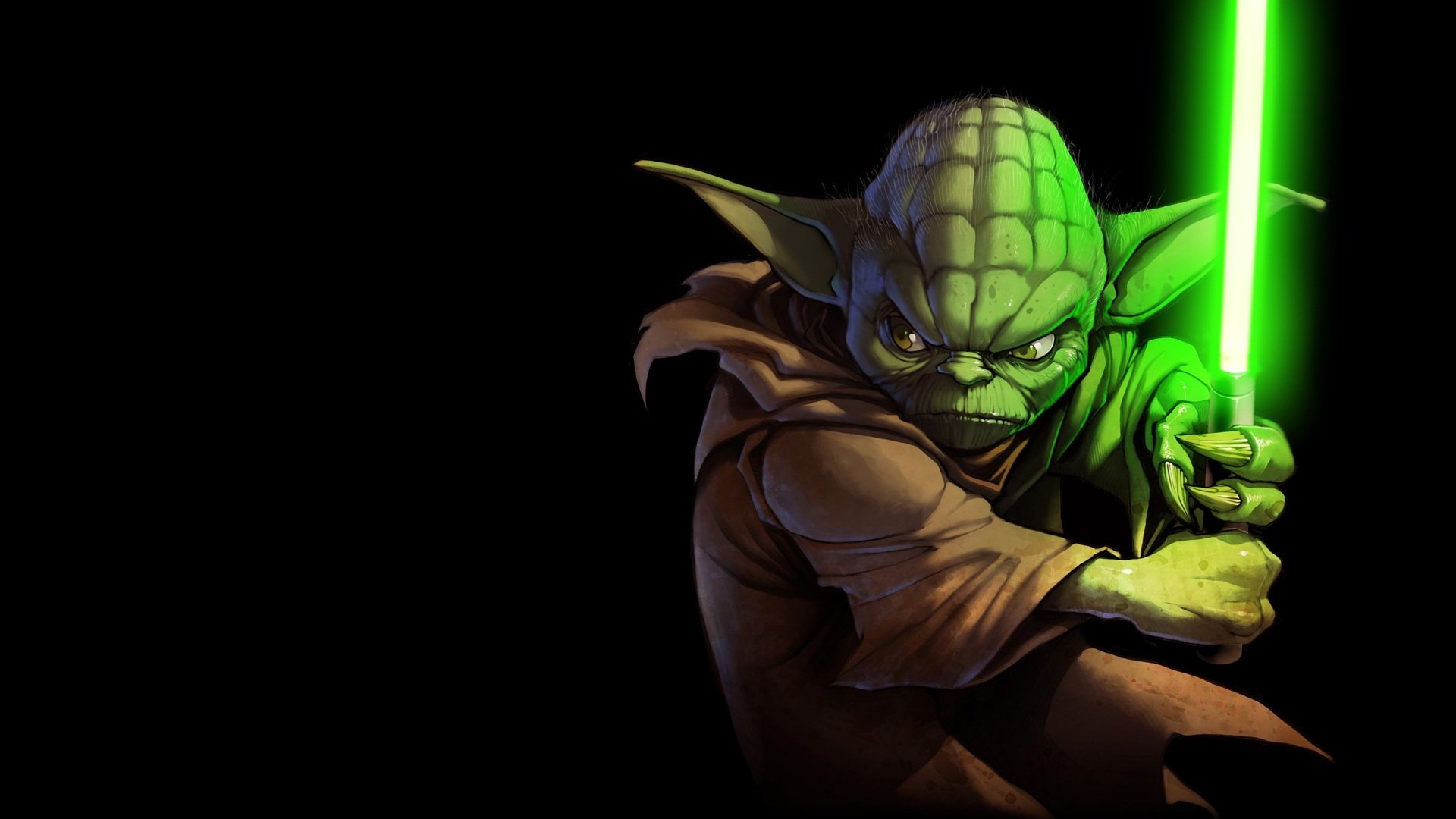 star wars yoda spada verde