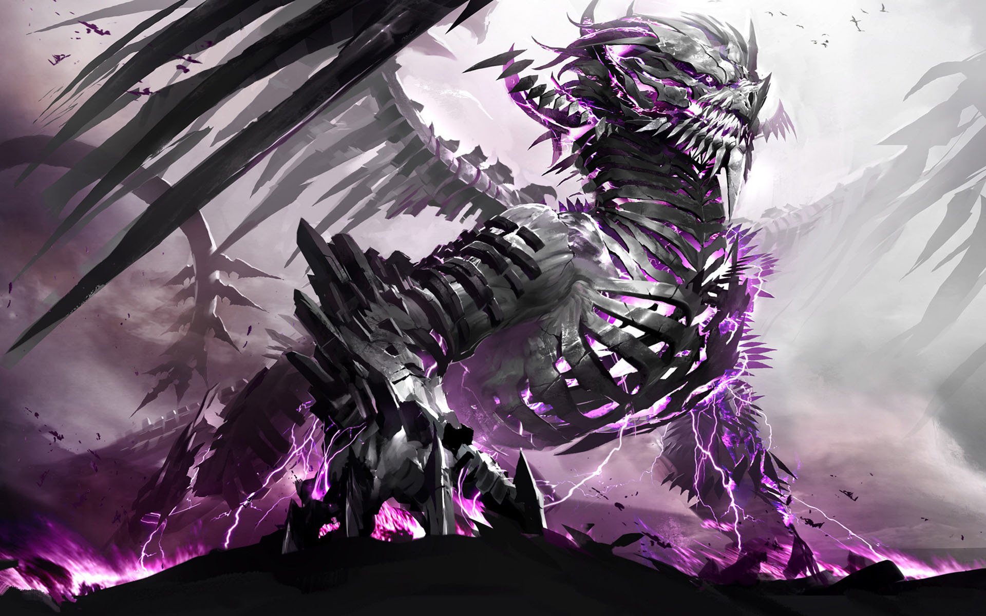 dragon skeleton monster fantasy dragon skeleton