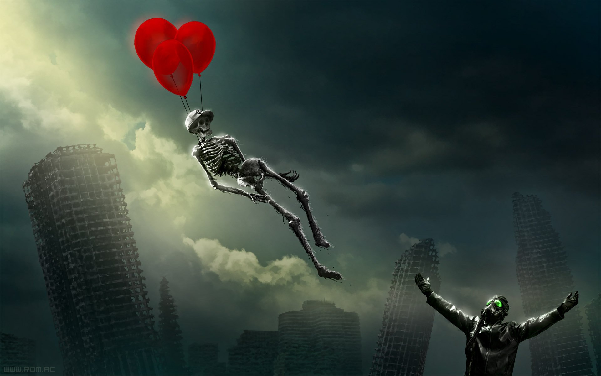 romantically apocalyptic romance of the apocalypse pilot skeleton balloon