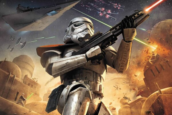 Stormtroopers landed with kings with weapons there will be a battle