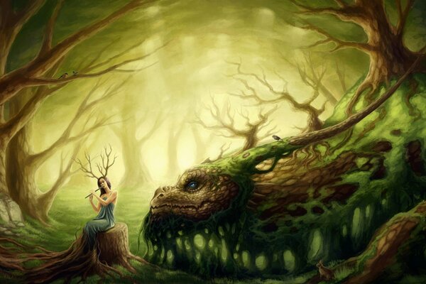 Druid dziewczyna, która wezwała leśnego Smoka