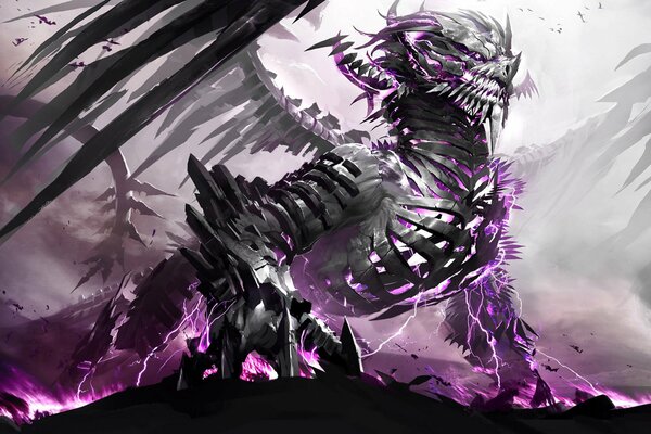 A skeleton dragon. Kratinka-fantasy