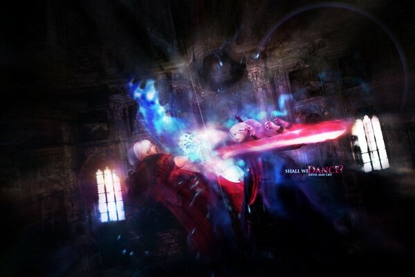 Kampf der Zwillinge aus dem Spiel Devil May Cry 4