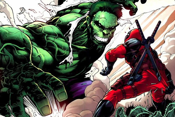 Hulk kämpft, Marvel-Helden